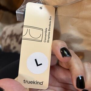 Truekind Shapermint Beige Strapless Bra with Removable Straps large